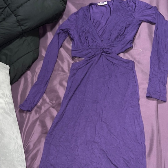 Purple fitted dress size Small - Picture 1 of 4